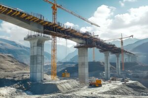 Post-tensioned concrete bridge